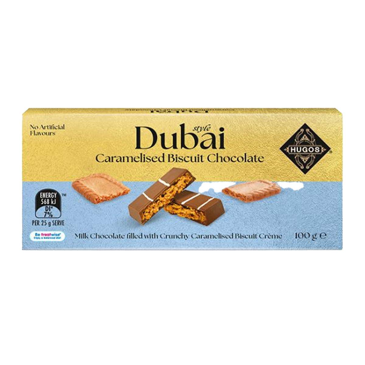 Hugo's Dubai Style Caramelised Biscuit Chocolate 100g