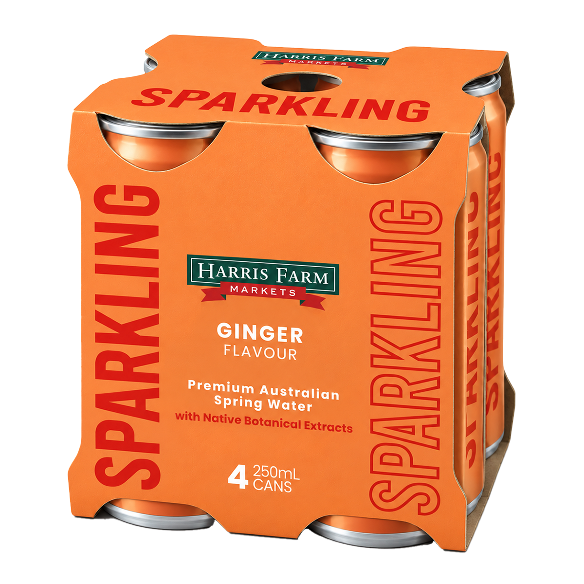 Harris Farm Ginger Sparkling Water x4 250ml