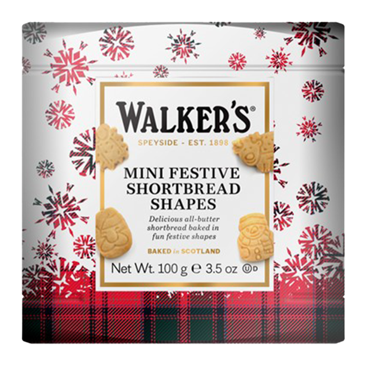 Walkers Shortbread Mini Festive Shortbread Shapes 100g