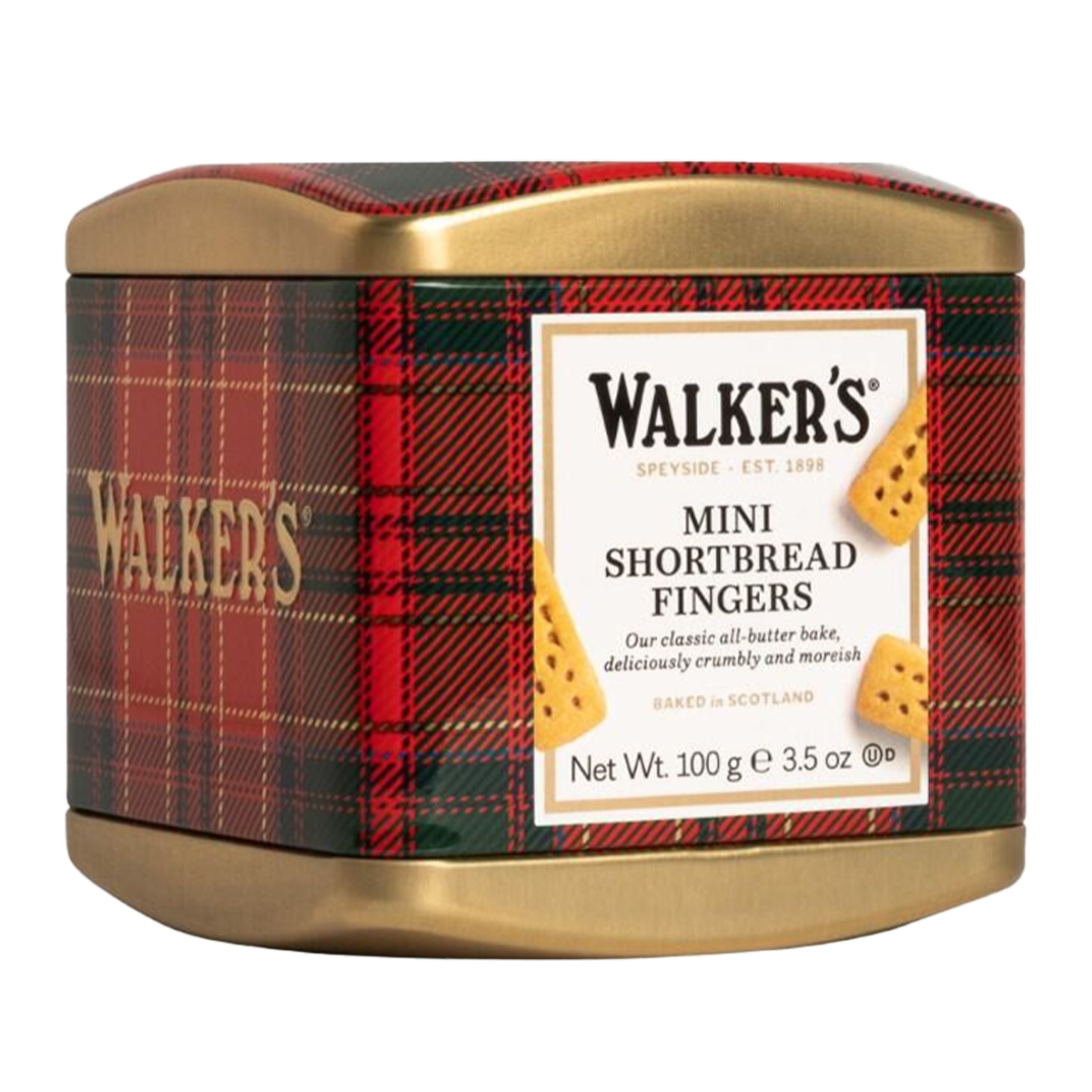 Walkers Shortbread Mini Short Bread Fingers Tartan Keep Tin 100g