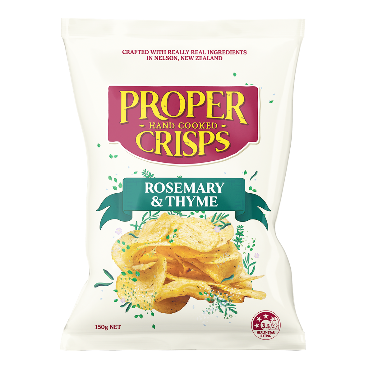 Proper Crisps Rosemary & Thyme 150g