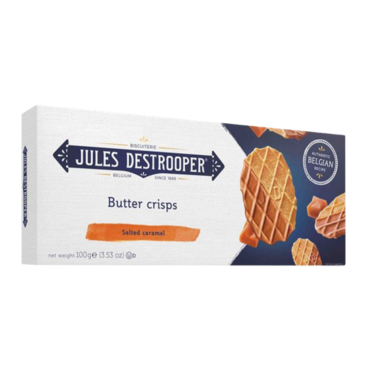 Jules Destrooper Butter Crisps Salted Caramel 100g