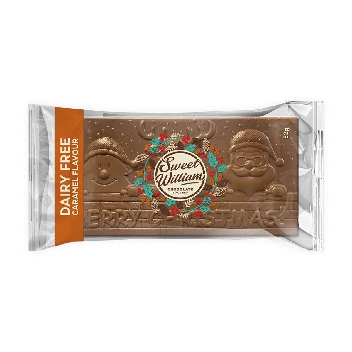 Sweet William Chocolate Caramel Christmas Block 82g