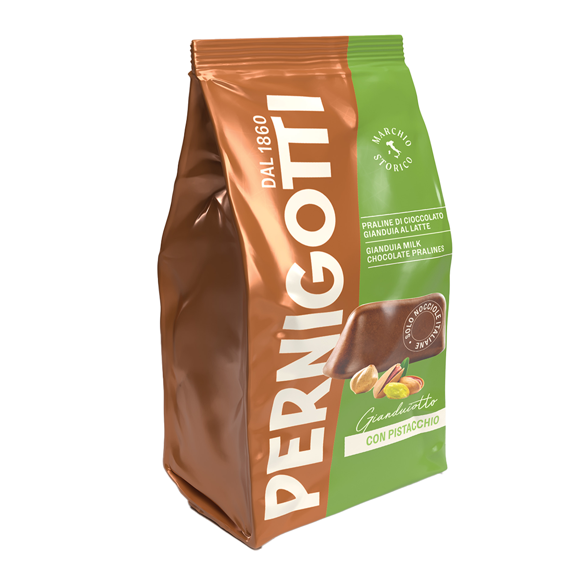 Pernigotti Milk Chocolate Pistacchio Gianduia Pralines 140g