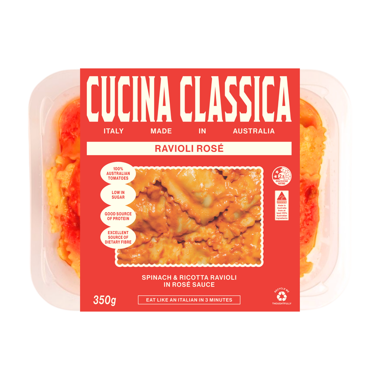 Cucina Classica Pasta Ravioli Rose 350g
