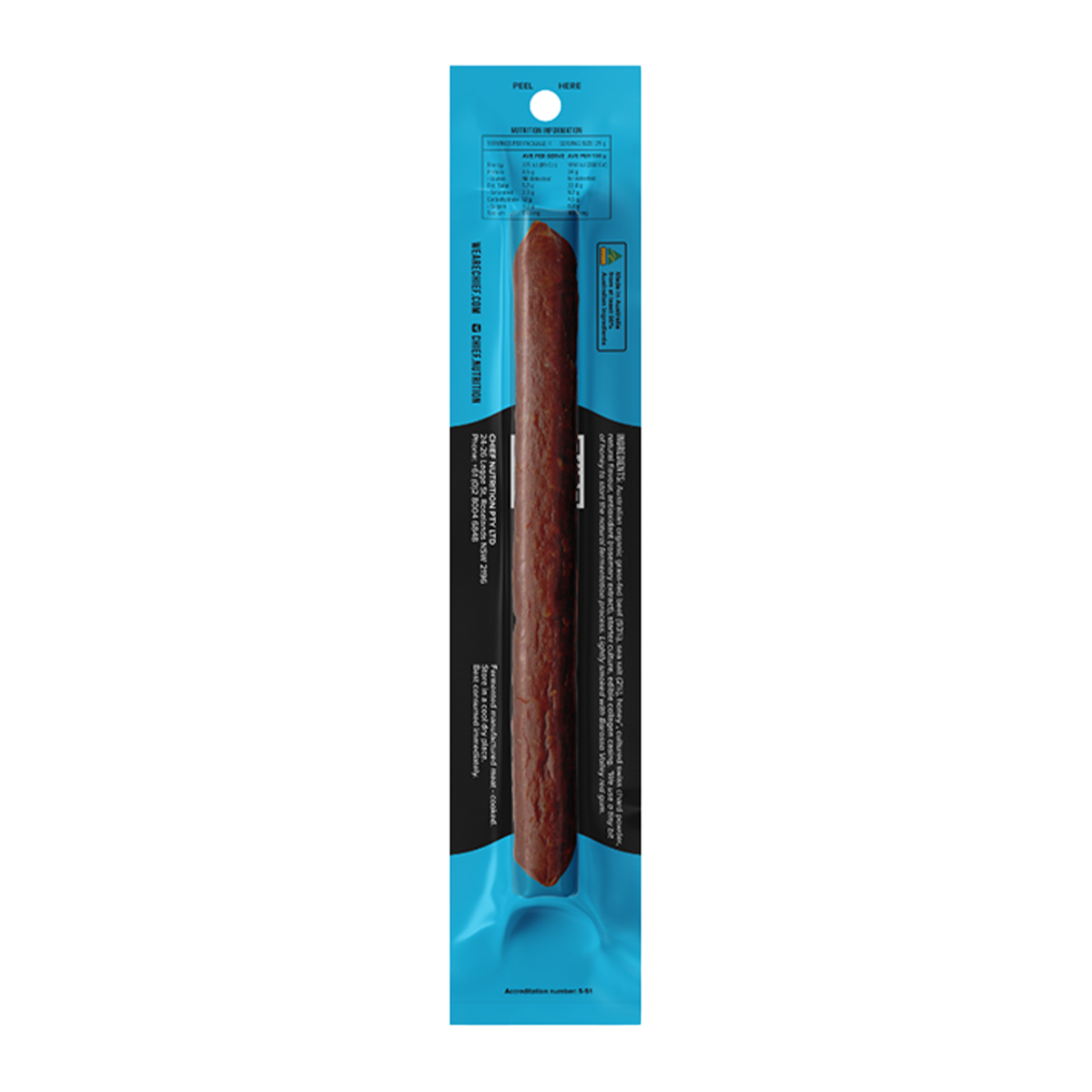 Chief Beef Stick Sea Salt 25g