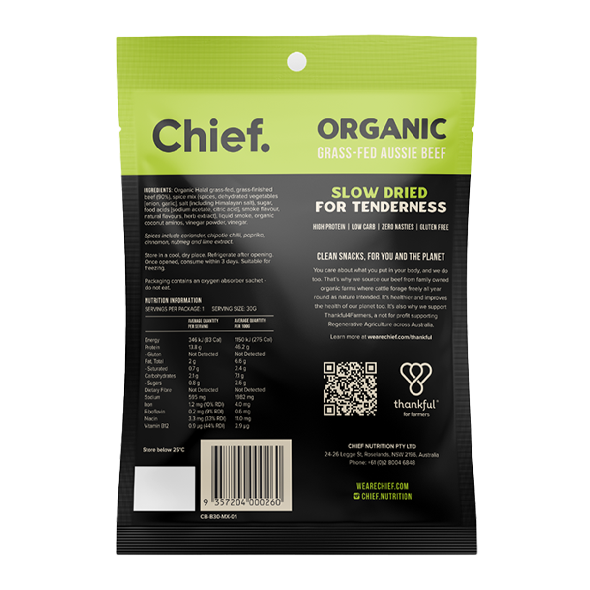 Chief Beef Biltong Mexican 30g