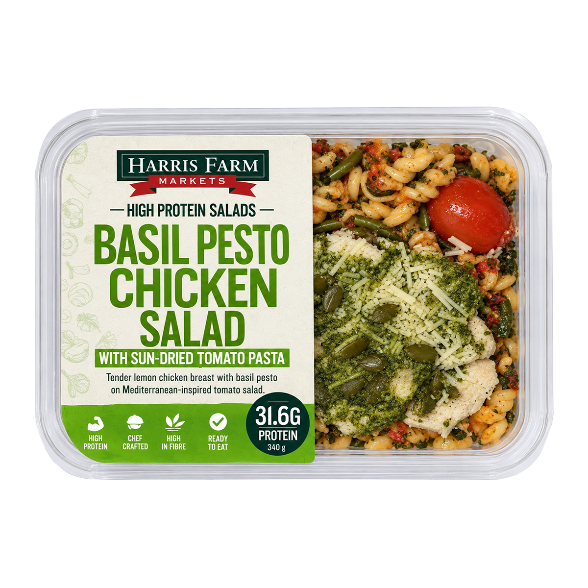 Harris Farm Pesto Chicken Pasta Salad 340g