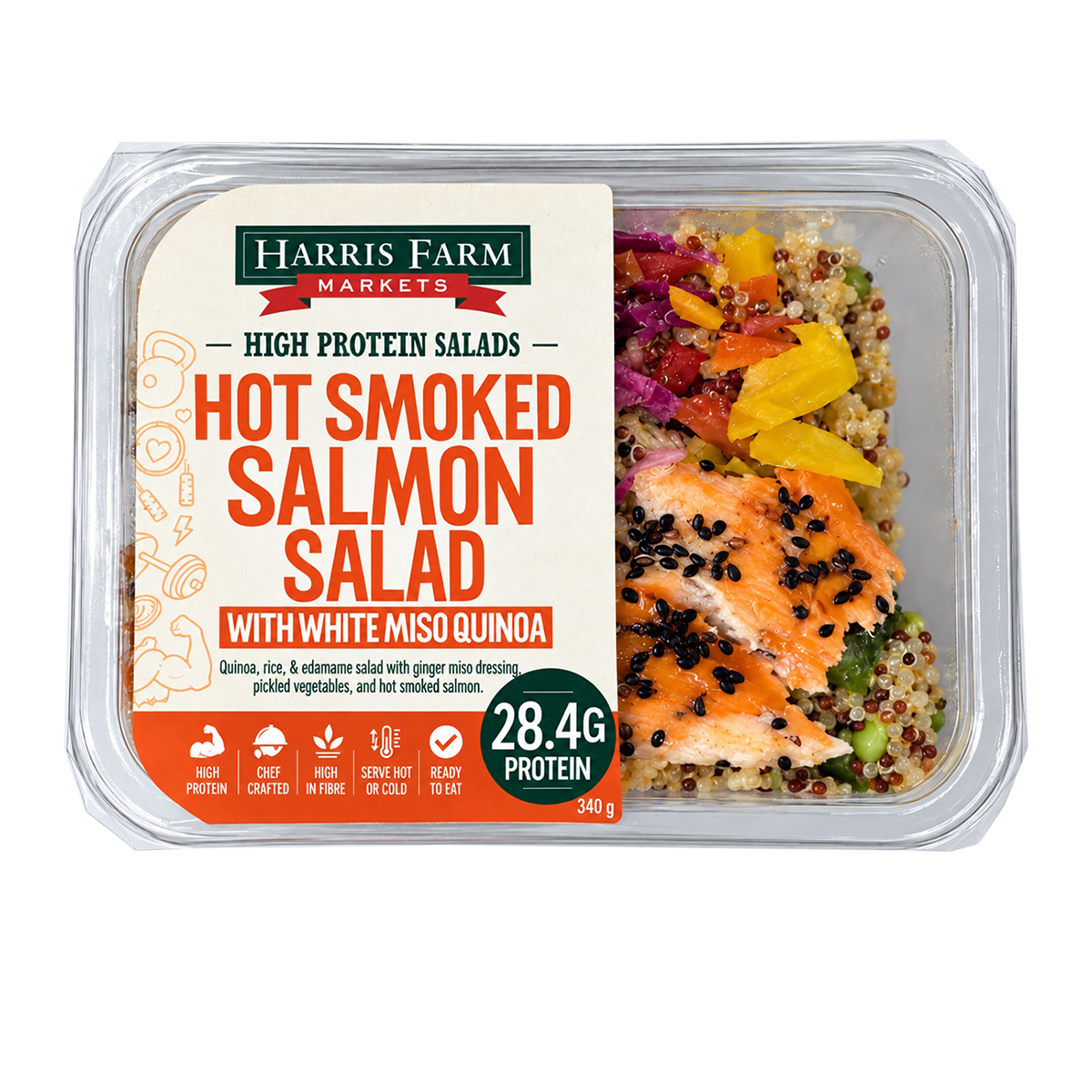 Harris Farm Miso Salmon Quinoa Salad 340g