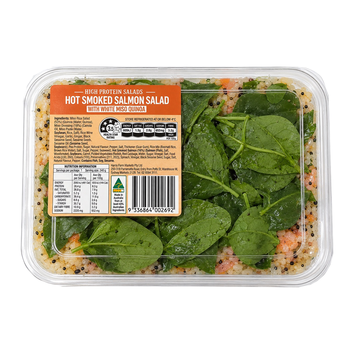 Harris Farm Miso Salmon Quinoa Salad 340g