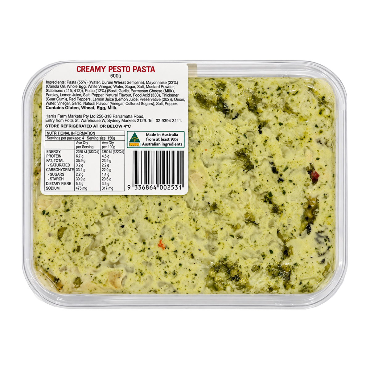 Harris Farm Creamy Pesto Pasta Salad 600g