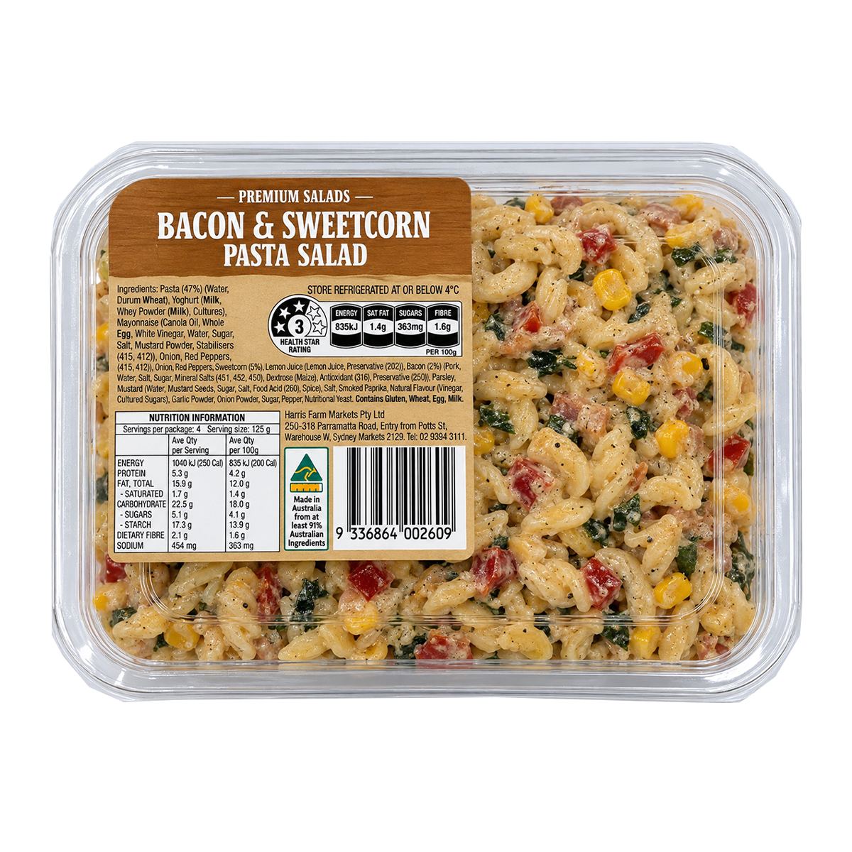 Harris Farm Bacon Sweet Corn Pasta 500g