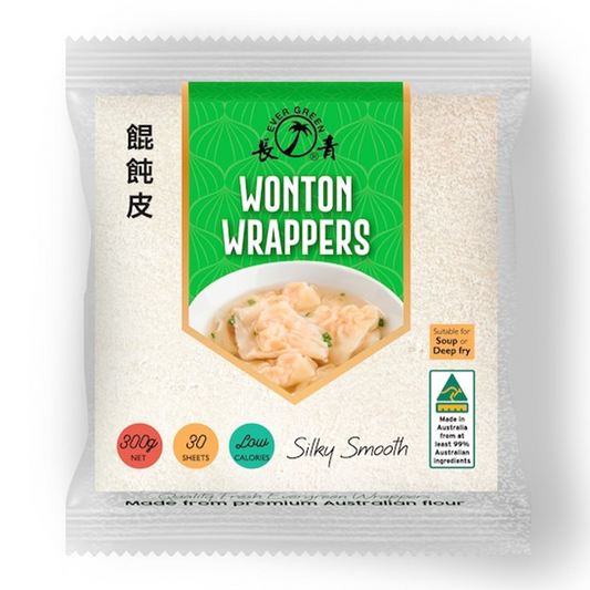 Evergreen Foods Wonton Wrappers 300g