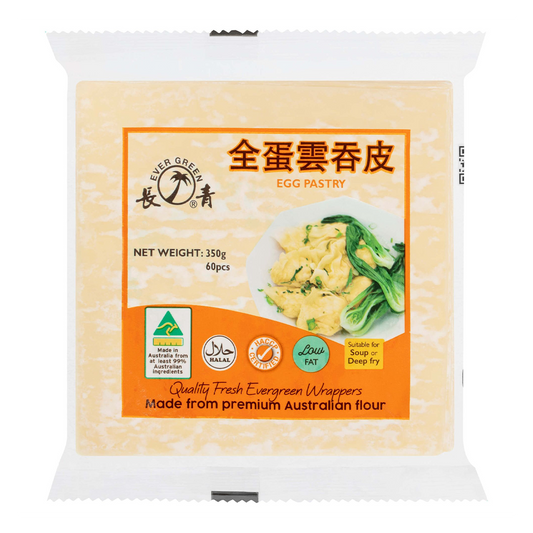 Evergreen Foods Egg Wonton Wrappers 350g