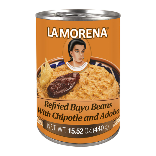 La Morena Refried Bayo Beans with Chipotle and Adobo 440g