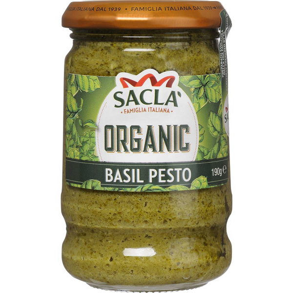 Sacla Organic Pesto Basil 190g
