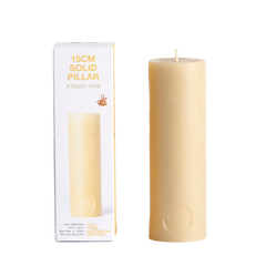 Queen B Solid Pillar Beeswax Candle Each