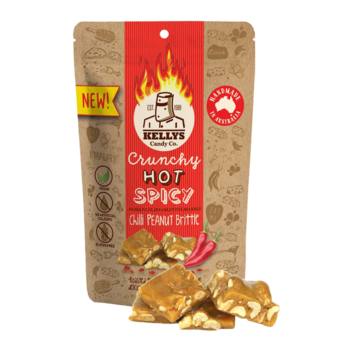 Kellys Candy Co. Chilli Peanut Brittle 180g