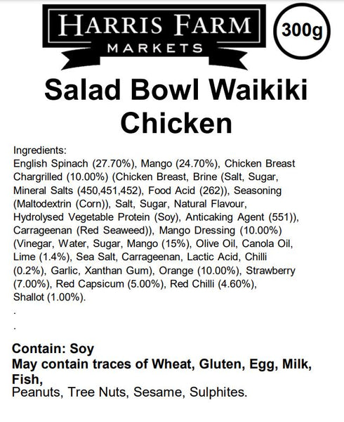 Harris Farm Salad Waikiki Chicken 300g