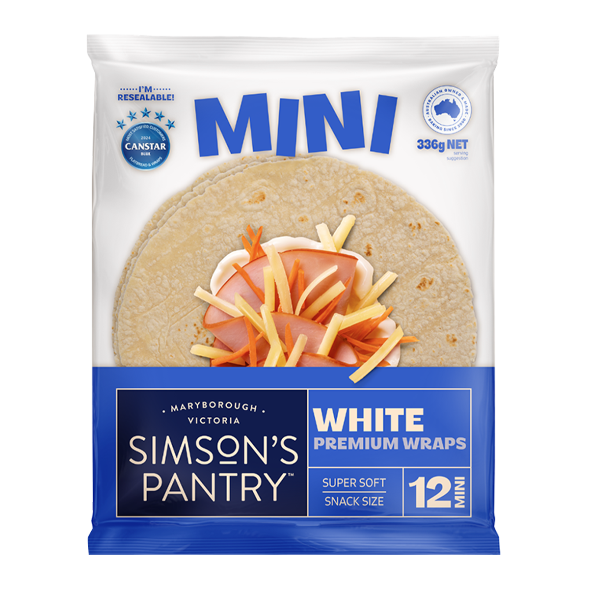Simson's Pantry Mini White Wraps Value Pack 336g
