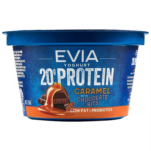 Evia Protein Caramel Yoghurt with Chocolate Bits 210g