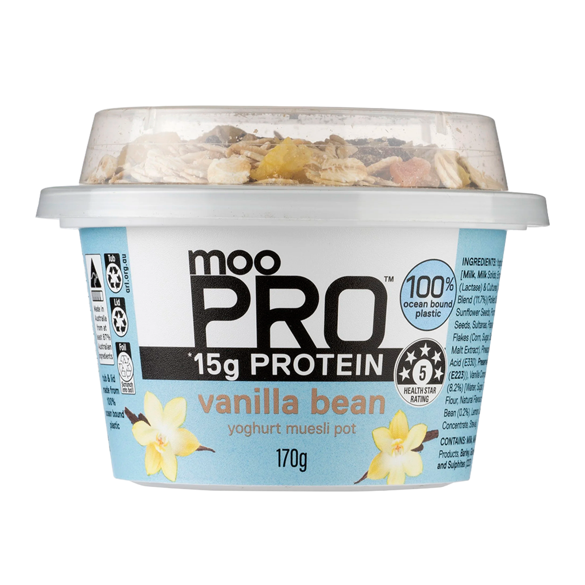 Moo Pro Yoghurt Vanilla Bean Muesli 170g