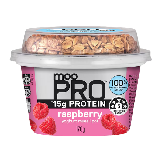 Moo Pro Yoghurt Raspberry Muesli 170g