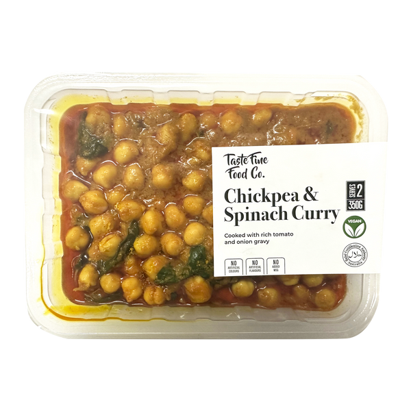 Taste Fine Food Vegan Chickpea and Spinach Curry 350g