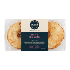 Ivan's Pies Beef and Red Wine Pies x2 440g