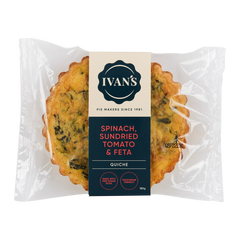 Ivan's Pies Spinach, Sundried Tomato and Feta Quiche 180g