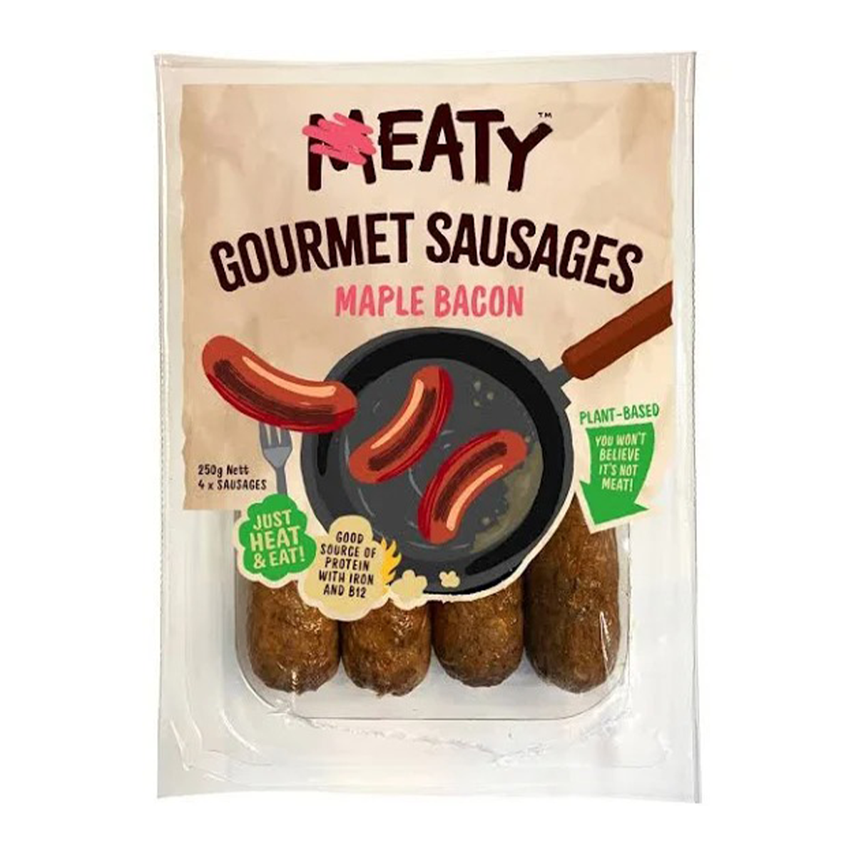 Eaty Gourmet Sausages Maple Bacon 250g