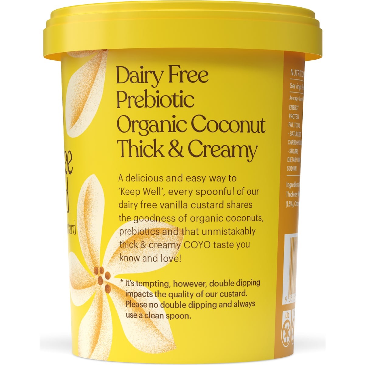 Co Yo Dairy Free Vanilla Coconut Custard 500g