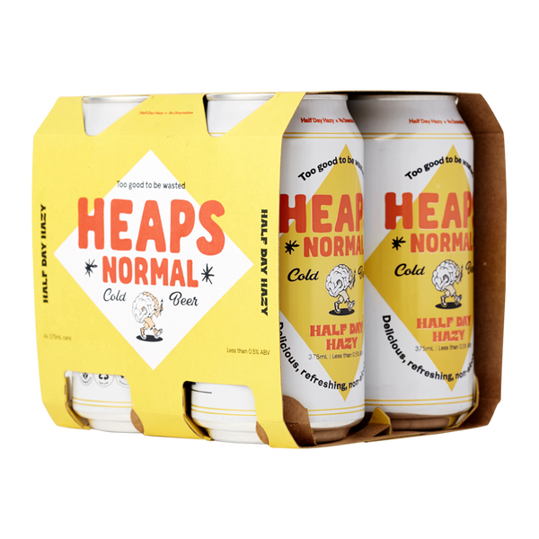 Heaps Normal Half Day Hazy NonAlcoholic Beer 4X375ml Harris Farm Markets