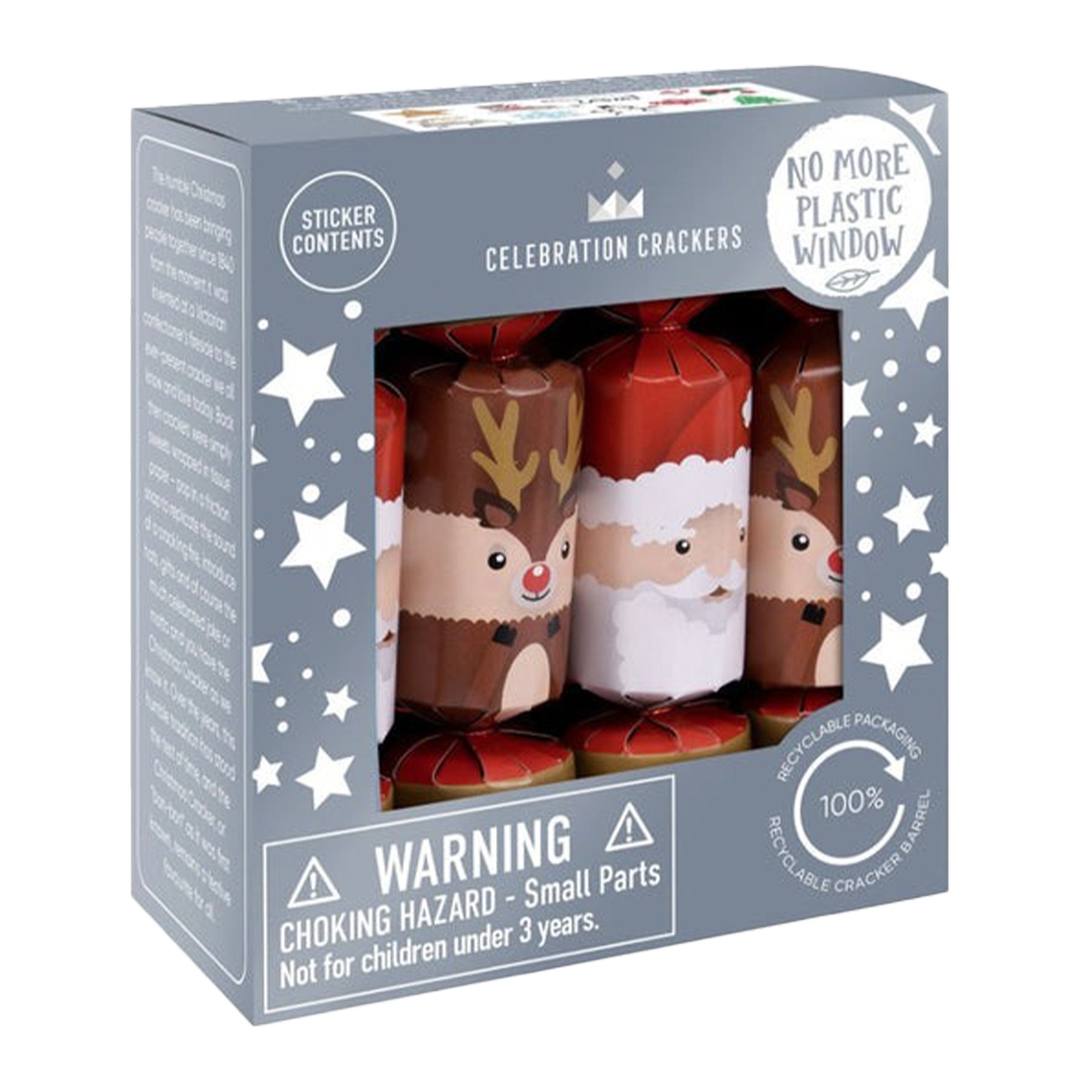Celebration Crackers Mini Santa and Reindeer Pack x8