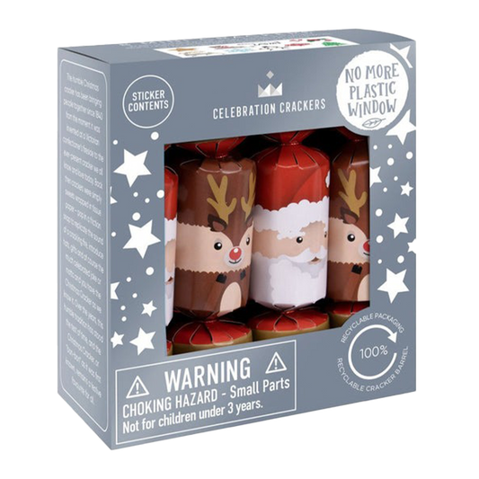 Celebration Crackers Mini Santa and Reindeer Pack x8