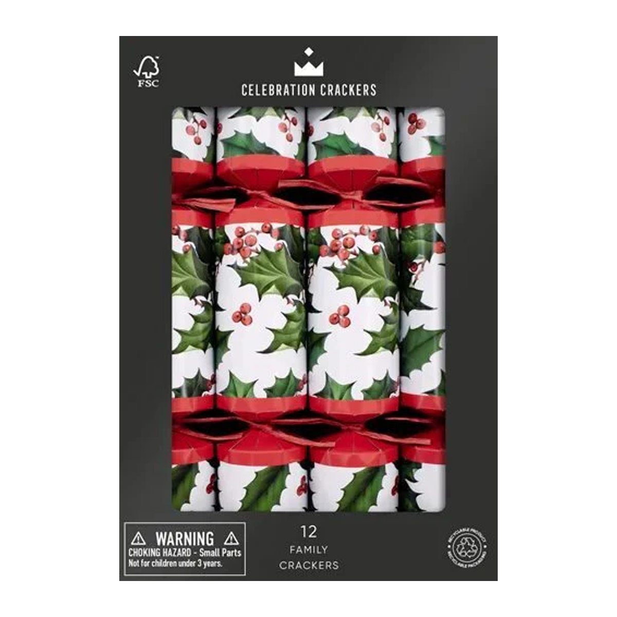 Celebration Crackers Holly Berry x12