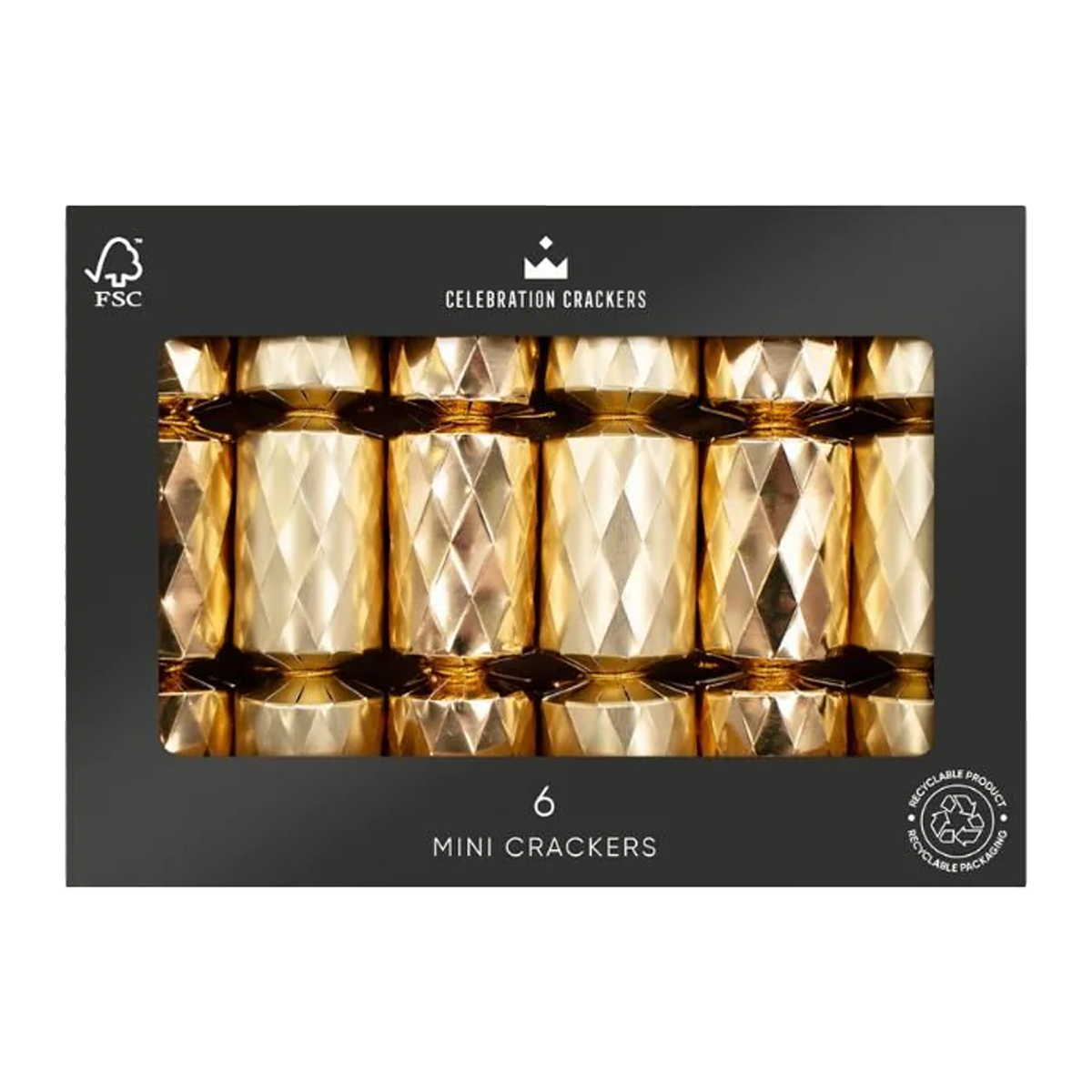 Celebration Crackers Gold Ornate Tree x6