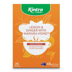 Kintra Foods Lemon, Ginger Honet Teabags x25 65g
