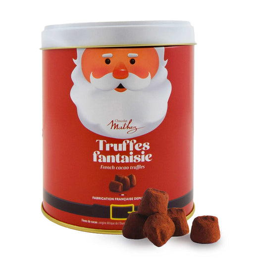 Chocolate Mathez Truffles Santa Tin 250g