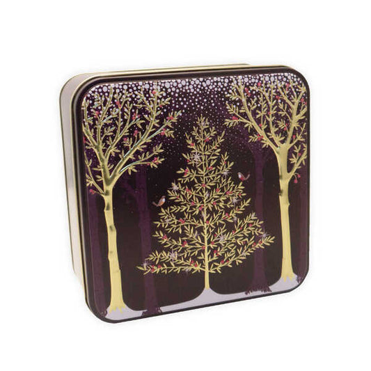 Grandma Wild Gold Embossed Decorated Xmas Tree Tin 160g
