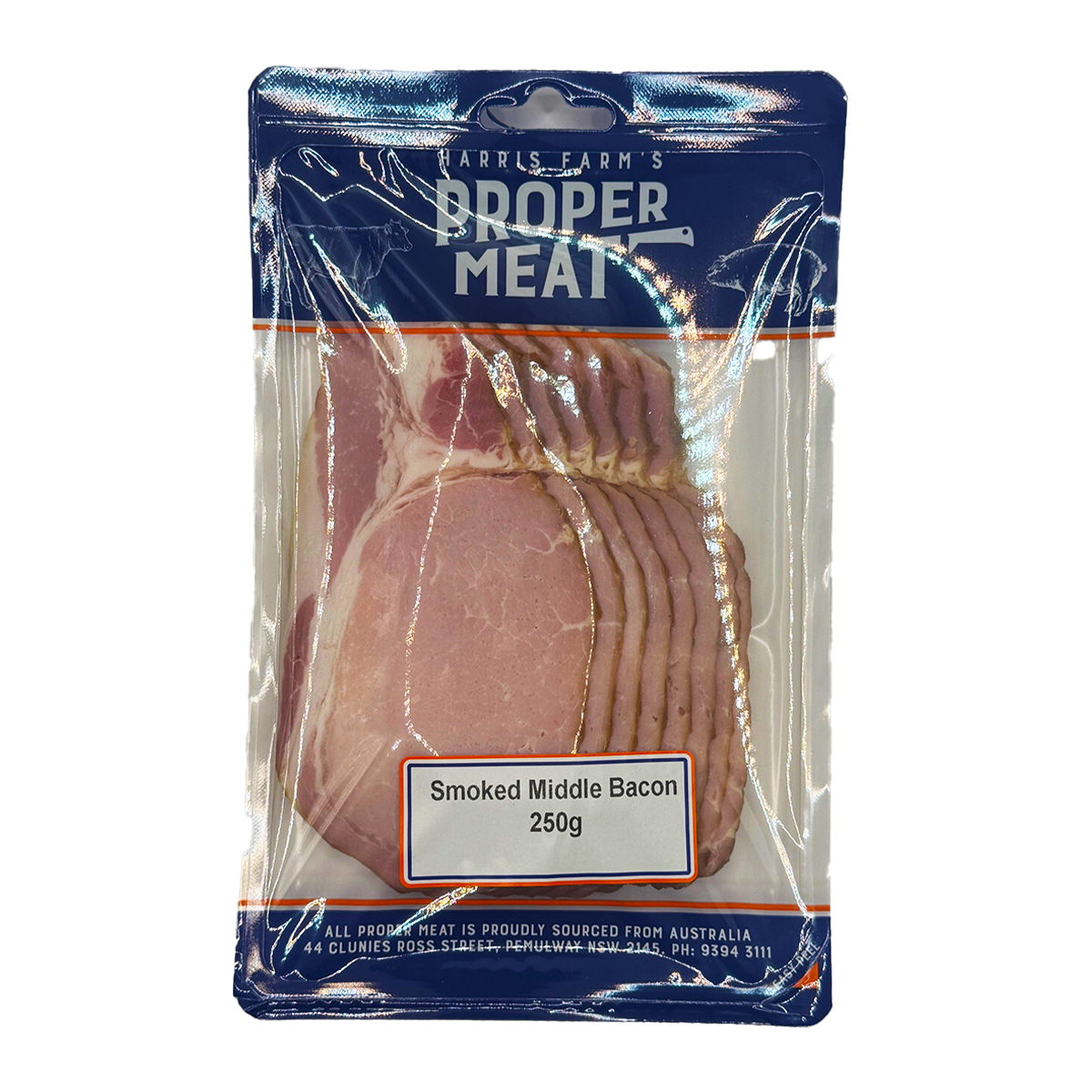 Harris Farm's Proper Meat Smoked Middle Bacon 250g