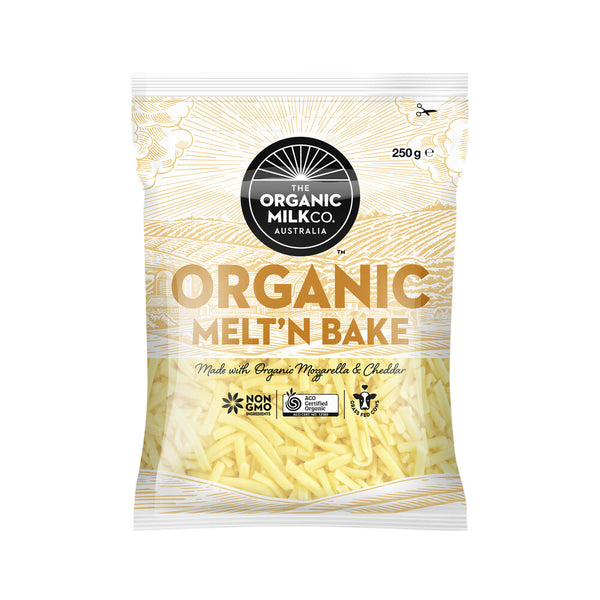 The Organic Milk Co Shredded Organic Melt n Bake Cheese 250g