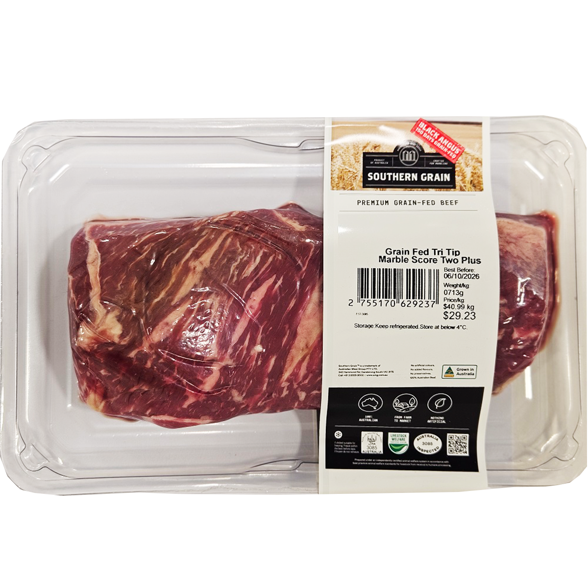 Southern Grain Premium Grain Fed Beef Tri Tip MB2 550-750g