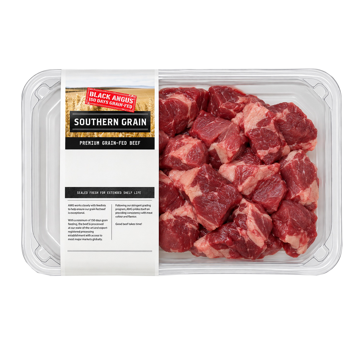 Southern Grain Premium Grain Fed Beef Diced MB2 400-500g