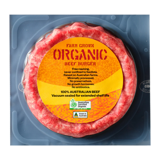 Farm Grown Organic Beef Burger 160g