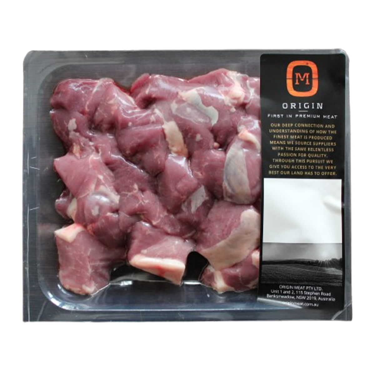 Origin Meats Diced Lamb 450-650g