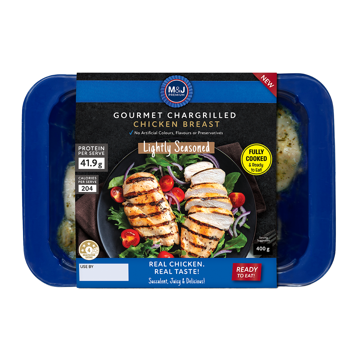 M&J Char Grilled Chicken Lightly Seasoned 400g