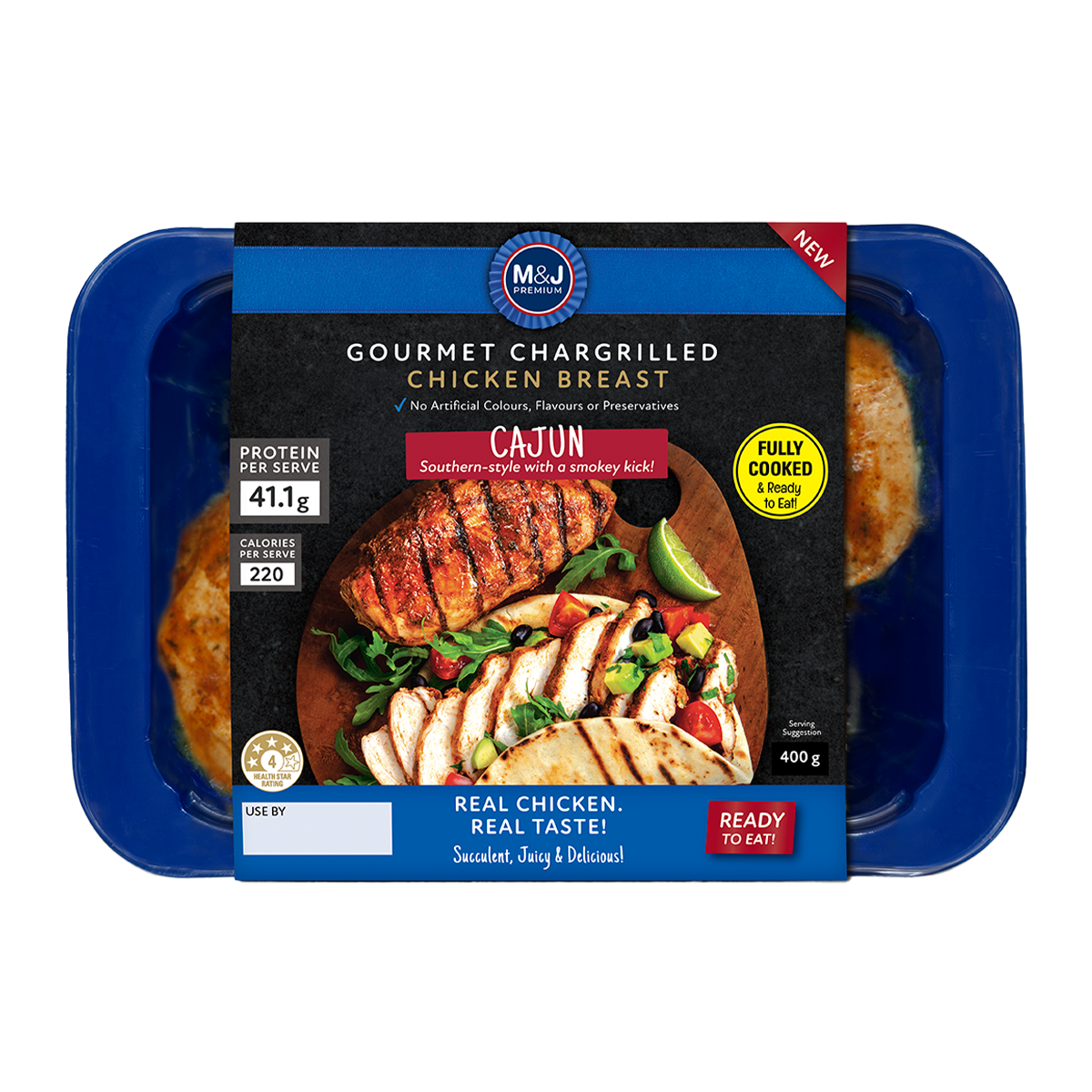 M&J Char Grilled Chicken Cajun 400g