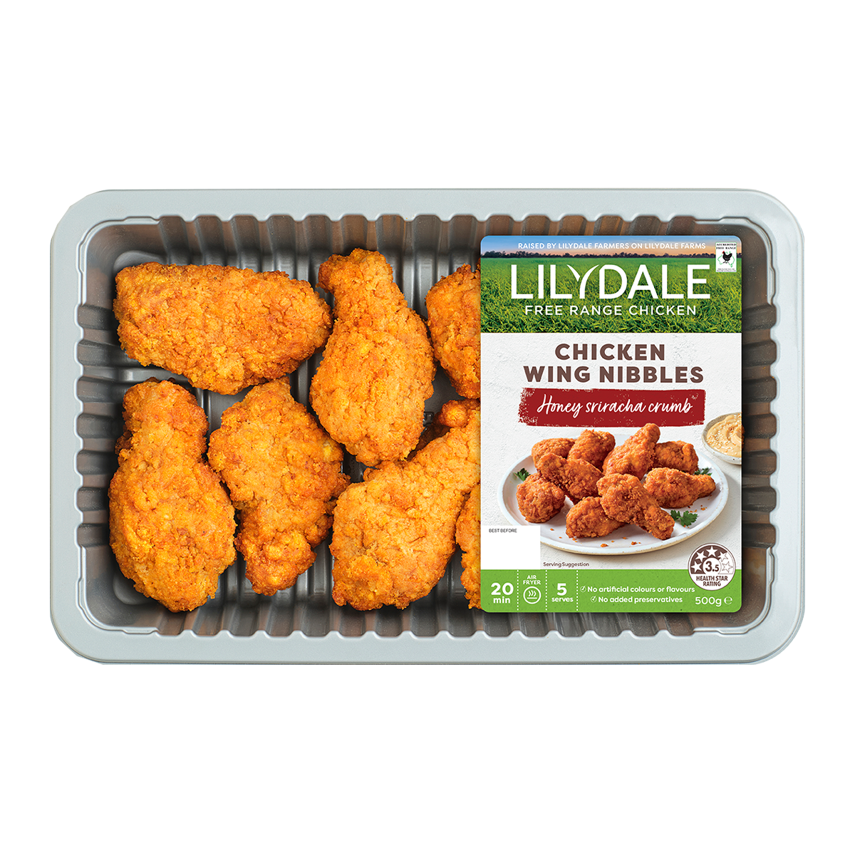 Lilydale Maryland Chicken Wings Honey Sriracha 500g