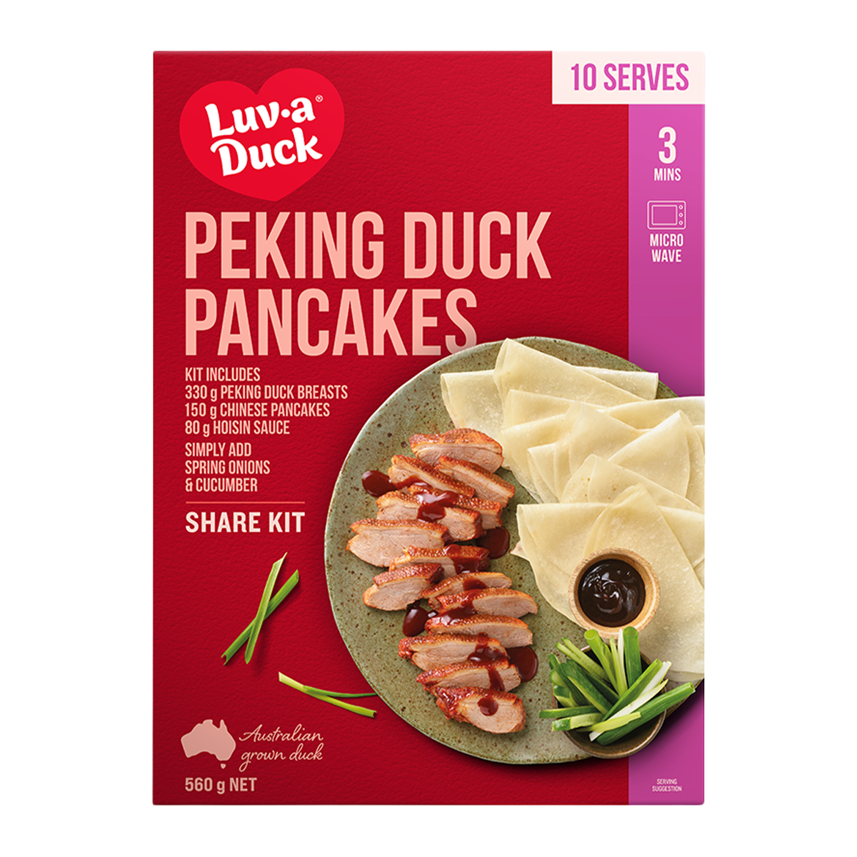 Luv-a Duck Share Kit Peking Style Duck Pancakes 560g